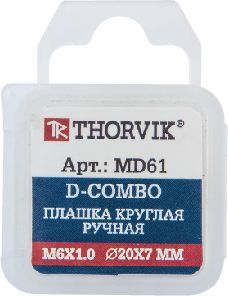 MD1415 Плашка D-COMBO круглая ручная М14х1.5, HSS, Ф38х10 мм Thorvik