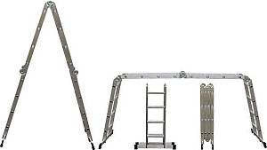 Лестница-трансформер алюминиевая, 4 секции х 3 ступени, вес 11,2 кг FIT